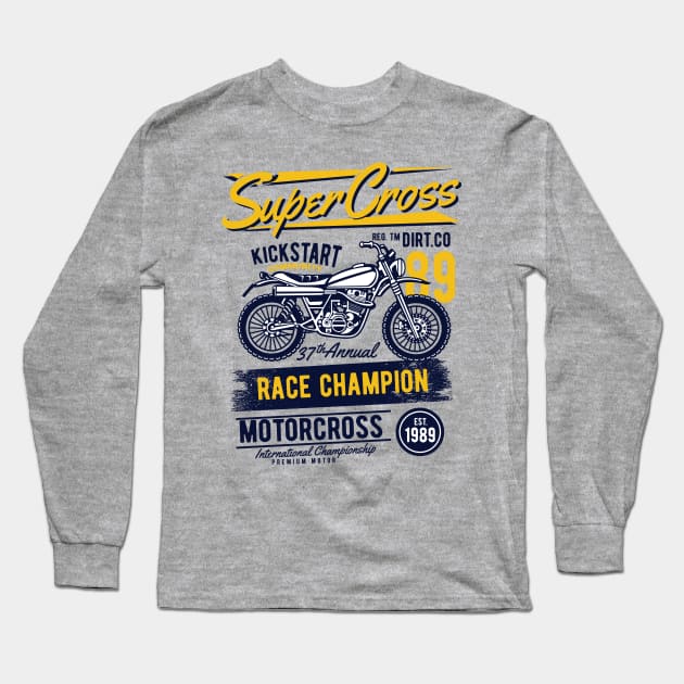 Motorcycle Racing Long Sleeve T-Shirt by lionkingdesign